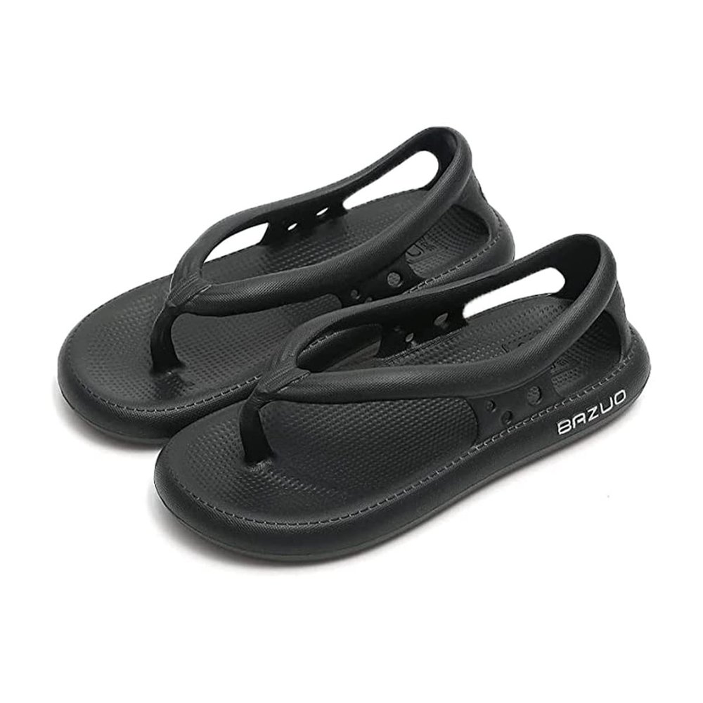 MoriAction 2023 New Women Men Non-Slip Slippers, Unisex Comfort Bazuo Slippers, Non-Slip Bazuo Flip Flops, Summer Bazuo Slides for Women and Men (Black,11.5-12 Women/10.5-11 Men)