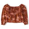 The Children's Place,Long Sleeve Smocked Peplum Top,HOT Spice,Large (10/12) view 1