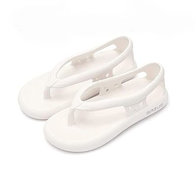 MoriAction 2023 New Women Men Non-Slip Slippers, Unisex Comfort Bazuo Slippers, Non-Slip Bazuo Flip Flops, Summer Bazuo Slides for Women and Men (White,6-7 Women/5.5-6 Men)