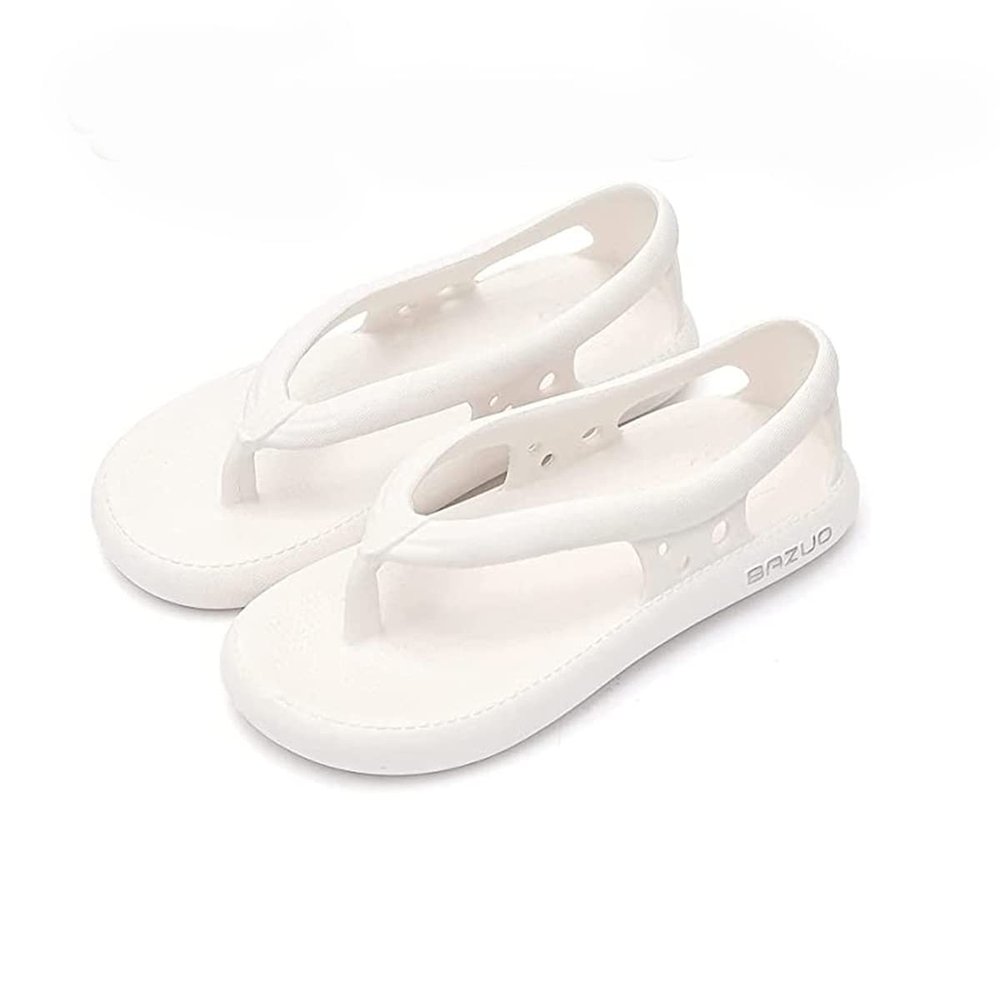 MoriAction 2023 New Women Men Non-Slip Slippers, Unisex Comfort Bazuo Slippers, Non-Slip Bazuo Flip Flops, Summer Bazuo Slides for Women and Men (White,6-7 Women/5.5-6 Men)