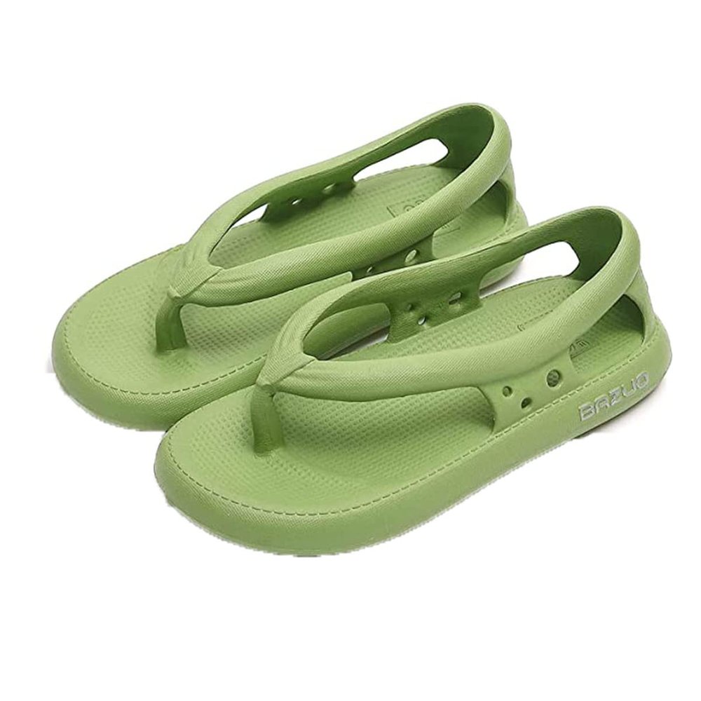 MoriAction 2023 New Women Men Non-Slip Slippers, Unisex Comfort Bazuo Slippers, Non-Slip Bazuo Flip Flops, Summer Bazuo Slides for Women and Men (Green,10.5-11 Women/9-10 Men)