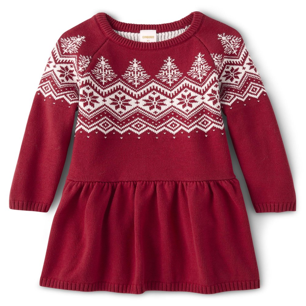 Gymboree,and Toddler Christmas Holiday Dresses,Royal Red Sweater,12