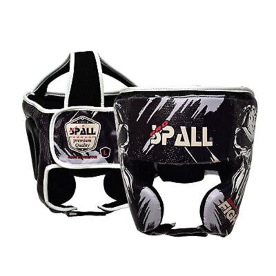 Spall Pro Born to Fight Boxing Headgear, Sparring Helmet for Fighting Sports Karate Boxing Martial Arts MMA and Taekwondo, Brace Head Protection Safety Head Guard - Black - Large/X-Large