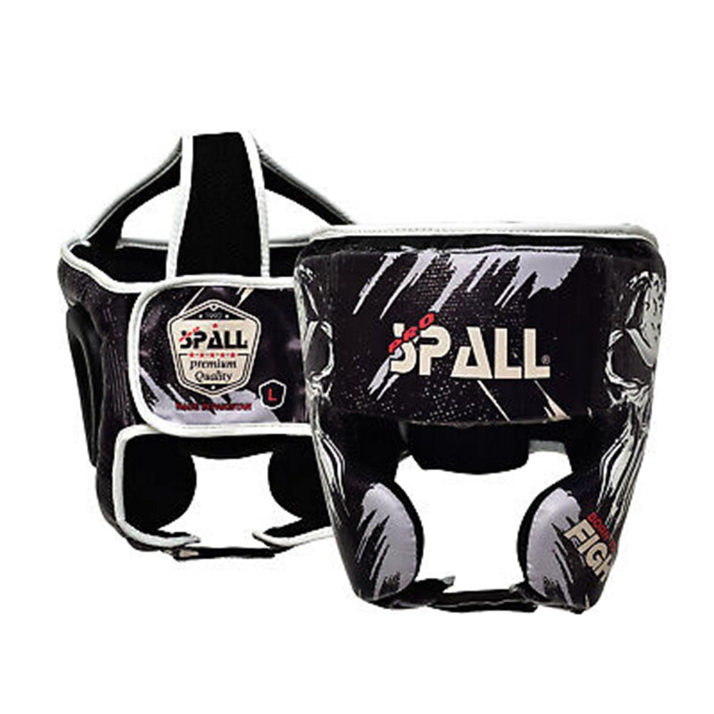 Spall Pro Born to Fight Boxing Headgear, Sparring Helmet for Fighting Sports Karate Boxing Martial Arts MMA and Taekwondo, Brace Head Protection Safety Head Guard - Black - Large/X-Large