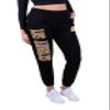 Ultra Game NBA Official Women's Super Soft Active Fleece Sweatpants Joggers, Los Angeles Lakers, Black, X-Large view 3