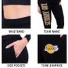Ultra Game NBA Official Women's Super Soft Active Fleece Sweatpants Joggers, Los Angeles Lakers, Black, X-Large view 4