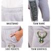 Ultra Game NBA Official Women's Super Soft Active Fleece Sweatpants Joggers, Milwaukee Bucks, Heather Gray, Large view 4