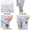 Ultra Game NBA Official Women's Super Soft Active Fleece Sweatpants Joggers, Golden State Warriors, Heather Gray, Large view 4