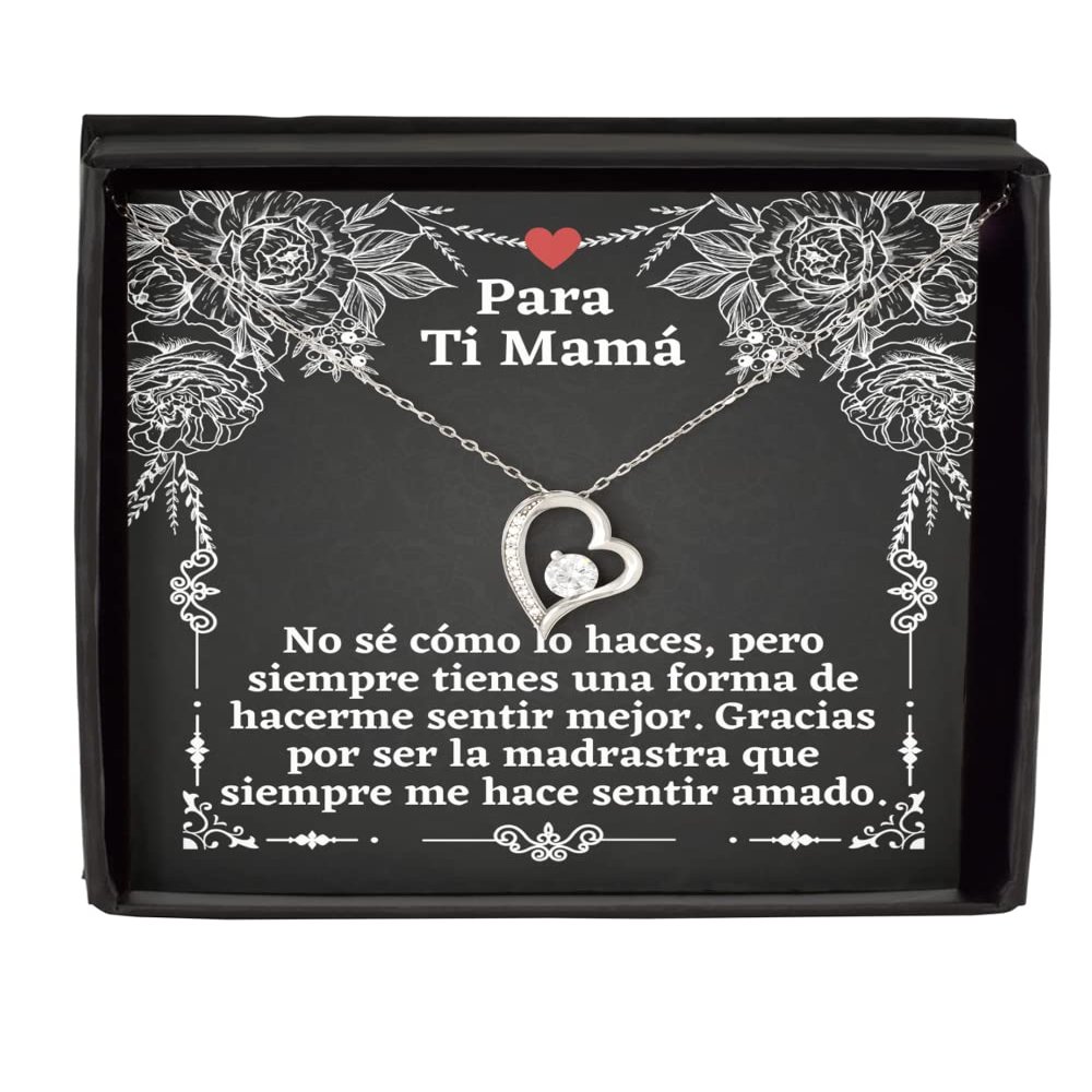Regalos Cristianos para Mama - Como lo haces, Pero Siempre Tienes UNA Forma. Collar de Cristal solitario