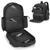 GOBUROS Tactical Pistol Backpack for 4 Handguns and 12 Mags, Gun Range Backpack with TSA Lock and Padded Shoulder Straps, Black view 1