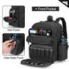 GOBUROS Tactical Pistol Backpack for 4 Handguns and 12 Mags, Gun Range Backpack with TSA Lock and Padded Shoulder Straps, Black view 3