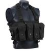 7 Pockets Tactical Chest Rig Vest Adjustable&Detachable Molle Chest Rigs with Mag Pouch X Harness for Men Women (Black) view 2