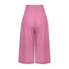 XUNRYAN Womens Linen Capri Yoga Pants Wide Leg Loose Comfy Lounge Capris Casual Summer Flowy Boho Crop Pants with Pockets view 4