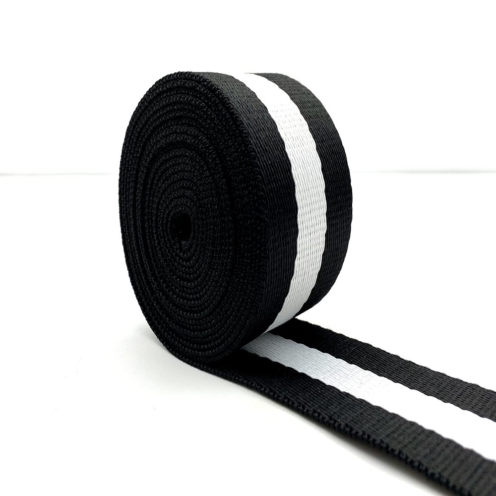 3dancraftit Polyester-Cotton Blend Stripe Webbing Ribbon Jacquard Webbing Sold by The Yard Strap Replacement 1.5 inches ZA48-1Y