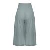 XUNRYAN Womens Linen Capri Yoga Pants Wide Leg Loose Comfy Lounge Capris Casual Summer Flowy Boho Crop Pants with Pockets view 4