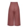 XUNRYAN Womens Linen Capri Yoga Pants Wide Leg Loose Comfy Lounge Capris Casual Summer Flowy Boho Crop Pants with Pockets view 4