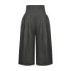 XUNRYAN Womens Linen Capri Yoga Pants Wide Leg Loose Comfy Lounge Capris Casual Summer Flowy Boho Crop Pants with Pockets view 3