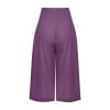 XUNRYAN Womens Linen Capri Yoga Pants Wide Leg Loose Comfy Lounge Capris Casual Summer Flowy Boho Crop Pants with Pockets view 4