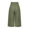 XUNRYAN Womens Linen Capri Yoga Pants Wide Leg Loose Comfy Lounge Capris Casual Summer Flowy Boho Crop Pants with Pockets view 4