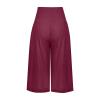 XUNRYAN Womens Linen Capri Yoga Pants Wide Leg Loose Comfy Lounge Capris Casual Summer Flowy Boho Crop Pants with Pockets view 4