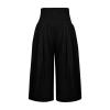 XUNRYAN Womens Linen Capri Yoga Pants Wide Leg Loose Comfy Lounge Capris Casual Summer Flowy Boho Crop Pants with Pockets view 3