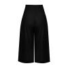 XUNRYAN Womens Linen Capri Yoga Pants Wide Leg Loose Comfy Lounge Capris Casual Summer Flowy Boho Crop Pants with Pockets view 4