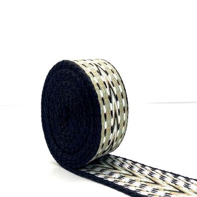 3dancraftit Polyester-Cotton Blend Stripe Webbing Ribbon Jacquard Webbing Sold by The Yard Strap Replacement 1.5 inches ZE48-1Y