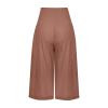 XUNRYAN Womens Linen Capri Yoga Pants Wide Leg Loose Comfy Lounge Capris Casual Summer Flowy Boho Crop Pants with Pockets view 4