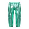 ACSUSS Girls Metallic Jogger Pants Shiny Jazz Hip Hop Dancewear Youth High-Waist Leg Openings Trousers Blue Green 16 Years view 2