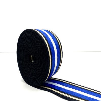 3dancraftit Polyester-Cotton Blend Stripe Webbing Ribbon Jacquard Webbing Sold by The Yard Strap Replacement 1.5 inches ZE53-1Y