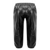 ACSUSS Girls Metallic Jogger Pants Shiny Jazz Hip Hop Dancewear Youth High-Waist Leg Openings Trousers Black 16 Years view 2