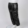 ACSUSS Girls Metallic Jogger Pants Shiny Jazz Hip Hop Dancewear Youth High-Waist Leg Openings Trousers Black 16 Years view 4