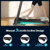 Home Foldable Treadmill with Incline, Folding Treadmill for Home Workout, Electric Walking Machine 15 Preset or Adjustable Programs 250 LB Capacity MP3(Black) view 3