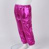 ACSUSS Girls Metallic Jogger Pants Shiny Jazz Hip Hop Dancewear Youth High-Waist Leg Openings Trousers Rose 16 Years view 4