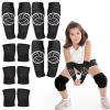 Sosation 3 Set Volleyball Arm Sleeves and Knee Pads for Kids Soft Forearm Sleeves with Protection Pad Thumbhole Volleyball Accessories for Training Youth Girls Boys 5-8 Years Old (Black) view 1