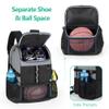 GOBUROS Basketball Bag, Soccer Equipment Bag with Ball & Shoe Compartment for Soccer Ball, Volleyball, Gym, Outdoor and Travel, Gray view 3