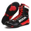 Zivopah Professional Boxing Shoes Men's and Women's Breathable Wrestling Shoes Training Shoe for Adult Non Slip Fitness Sneakers-red43 view 1