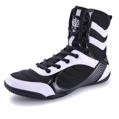 Zivopah Men's and Women's high top Wrestling Boxing Shoes Mesh Unisex Sports Shoes Training Shoes Black