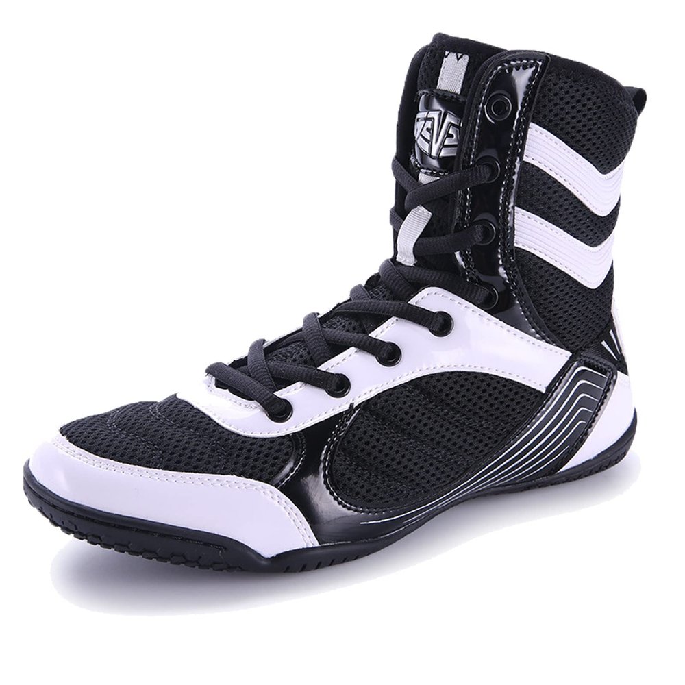 Zivopah Men's and Women's high top Wrestling Boxing Shoes Mesh Unisex Sports Shoes Training Shoes Black