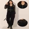 Allegra K Mesh Sheer Jacket for Women Long Sleeve Hoodie Zipper Up Lightweight Casual Outwear Night Out Party Outfit Large Black view 4
