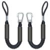 2PCS Fender Lines 2 Feet Premium Bungee Boat Lines with 316 Stainless Clip for Boat Bumper/Boat Fender Boat Accessories for Mooring for Jet Ski, SeaDoo, Yamaha WaveRunner Dinghy (Black, 2 Feet) view 1