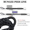 2PCS Fender Lines 2 Feet Premium Bungee Boat Lines with 316 Stainless Clip for Boat Bumper/Boat Fender Boat Accessories for Mooring for Jet Ski, SeaDoo, Yamaha WaveRunner Dinghy (Black, 2 Feet) view 2