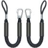 2.5 Feet Fender Lines 2Pcs Premium Bungee Boat Lines with 316 Stainless Clip for Boat Bumper/Boat Fender Boat Accessories for Mooring for Jet Ski, SeaDoo, Yamaha WaveRunner Dinghy 2.5~4 Feet(Black) view 1