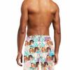 Custom Funny Men's Swim Trunks with Couple Face Photo, Personalized Hawaiian Print Quick Dry Swimwear Beach Shorts Customized Gifts for Dad Husband Boyfriend Birthday Father's Day- 9 Sizes view 3