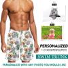 Custom Face Swim Trunks for Men Personalized Photo Hawaiian Print Dissolving Swim Trunks Funny Beach Board Shorts with Pet Dog Face Customized Gifts for Dad Husband BF Birthday - 4XL view 2