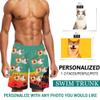 Custom Face Swim Trunks for Men Personalized Photo Hawaiian Print Dissolving Swim Trunks Funny Beach Board Shorts with Pet Dog Face Customized Gifts for Dad Husband BF Birthday - 3XL view 2