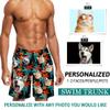 Custom Face Swim Trunks for Men Personalized Photo Hawaiian Print Dissolving Swim Trunks Funny Beach Board Shorts with Pet Dog Face Customized Gifts for Dad Husband BF Birthday - 5XL view 2