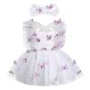 Butterfly Outfit for Girls, Birthday Princess Outfit, Baby Girls Lace Tutu Dress Birthday Party Tulle Babydoll Dresses Summer Beach Photoshoot Party Dance Clothes Set White - Butterfly 18-24 Months view 1