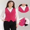 Allegra K Waistcoat for Women's Steampunk Velvet Vintage 2025 Sleeveless Blazer Dressy Suit Vests Medium Hot Pink view 2