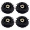 BENLIUDH Inline Skate Wheels With Bearings, 3 Inch Roller Blade 76mm Outdoor and Indoor Clear Wheels for Office Chairs, Luggage (4 Pack, Black) view 1